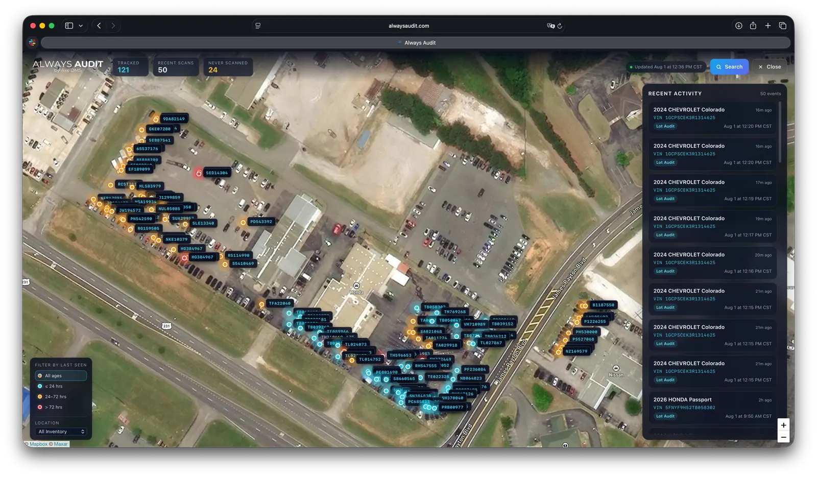 Always Audit heat map interface